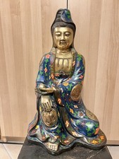 Wunderschöne Cloisonné-Bronze-Statue eines Buddha Guanyin – 50 cm