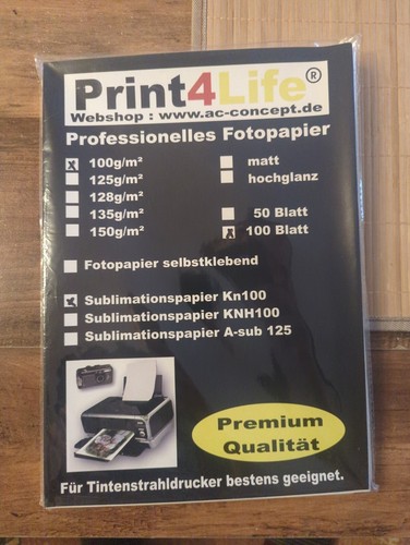 100 blatt profi fotopapier - 100,
