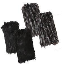 1 Paar Stulpen Beinstulpen Stiefel Fellstulpen Legwarmer Kunstfell