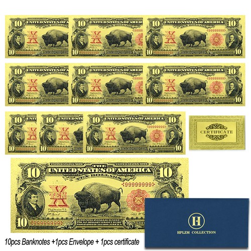 1899 dollar bison note - 1899, 10