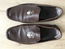 BALLY Herren Mokassins Slipper Schuhe Leder Braun Gr. 40,5 (7,5)