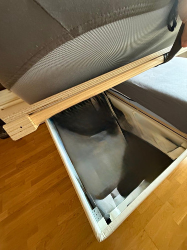 Kunstleder bettrahmen beige - kunstleder,