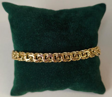 HANDARBEIT Garibaldi Armband 585 / 14 K Gelbgold 20,5 cm massiv 26,72 Gramm