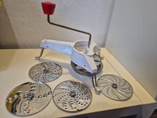 Moulinex Küchenreibe 4 Aufsätze Küchenmaschine Rar Vintage Mouli-Julienne 445 %%