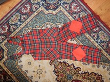 DDR Kinder Latzhose Kariert Gr.104 rot VEB Eichsfeld