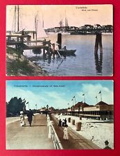 2 x AK Lübeck TRAVEMÜNDE 1910 Blick vom Priwall, Strandpromenade   ( 147115