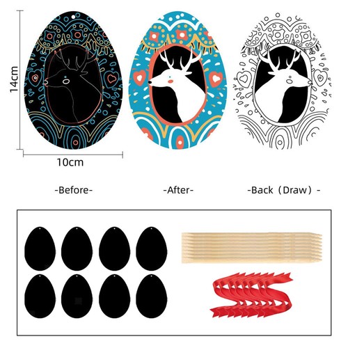 Diy osterei kratzpapier - 8x, mit