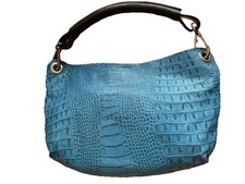 Nannini Tasche Türkis Top-Zustand Echt Leder