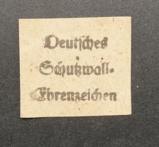 Wk2 Abzeichen Deutsches Schutzwall Ehrenzeichen Etui Papier Orden Verpackung alt