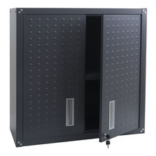 B-Ware Hängeschrank MCW-O52, abschließbar Stahl 77x77x31cm, dunkelgrau
