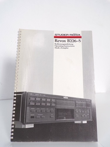 Bedienungsanleitung revox cd - revox,