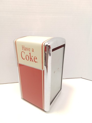 Vintage coca cola metal napkin - vintage,