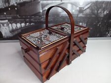 Alter kleiner Holz Nähkasten