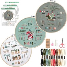 FENGQQKJ Stickset für Anfänger Sticken Set Erwachsene Embroidery Kit
