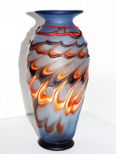 Jugendstil vase mundgeblasen - jugendstil,