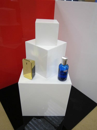 Weiße acryl vitrine würfel - vitrine,