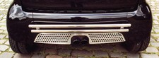 smart fortwo 450 Heckblende Edelstahl Auspuff Doppelrohr Sportauspuff Heckblech