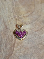 Anhänger Herz RUBIN 375 Gold