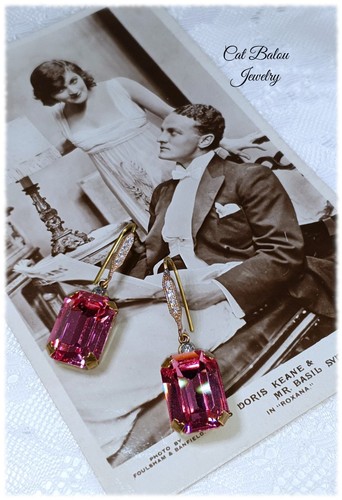 Funkelnde ohrringe art deco - art,