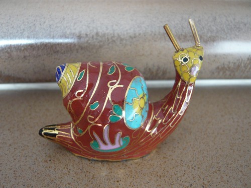 Cloisonne schnecke figur - cloisonne,