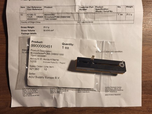 Crossfader pcba ck800 1000 - pcba, ck800/1000