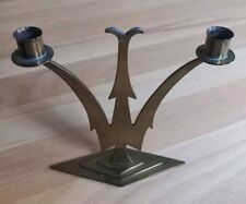 Alter Antiker Kerzenleuchter Kerzenhalter, Jugendstil? Vor 1950, 12x12cm Messing