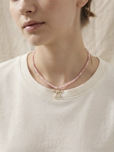 Handmade perlen kette rosa mit - handmade,