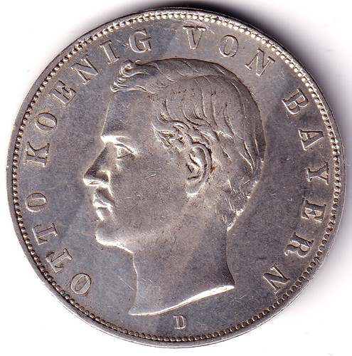 Bayern 1911 3 mark - av-vd,