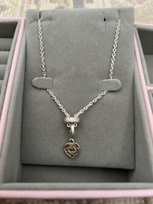 Pandora Kette mit Pavé Inspiration Spacer 14k Gold 750835CZ und Herz Anhänger