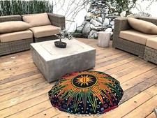 Indischer Wandteppich Bodenkissen Meditationskissenbezug Ottomane Pouf 32 Zol...
