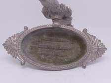 Französische Seifenschale Jugendstil antik • Wandmontage Aluminium Silber