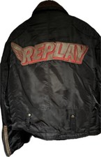 REPLAY Bikerjacke, XL, Nylon, schwarz, 90er Vintage, sehr selten, super Zustand!