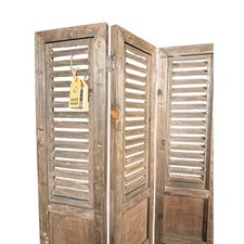 ❤️Paravent  Holz Lamellen Urig Deko Landhaus Sichtschutz Fenster Braun 70 cm ❤️