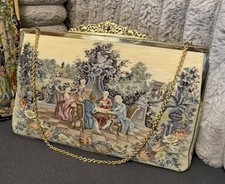 Schöne Gobelin Damentasche , Petit Point Stickerei , Vintage