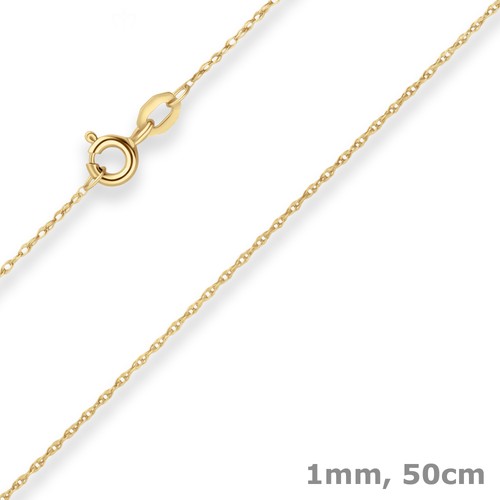 1mm doppelankerkette goldkette - 1mm,