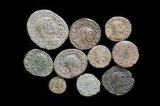 LOT 10 RÖMISCHE BRONZE MÜNZEN (L166)