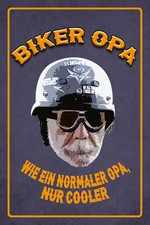 Blechschild 18x12 Biker Opa