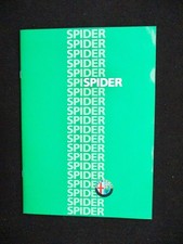 Alfa Romeo Spider Gummilippe  1989  A4 20S. Deutsch Prospekt Brochure 820/2