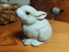 Rosenthal Porzellan Hase, Bisquit Porzellan Kaninchen, weiß, Osterhase 8 cm, alt