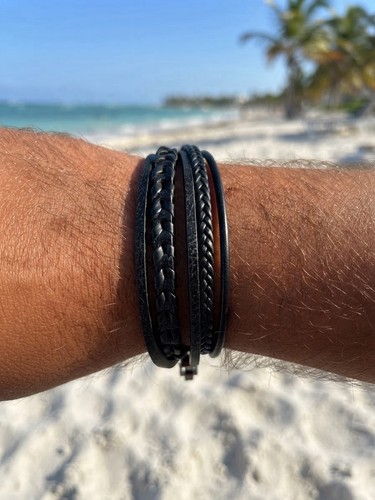 Herren lederarmband mehrfach - herren,