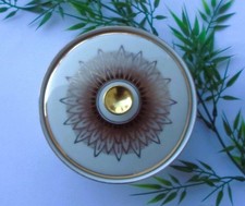 PORZELLAN-DOSE-SCHMUCKDOSE-ZEH SCHERZER BAVARIA - ELFENBEIN-GOLD