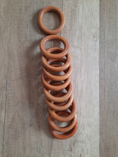 10 -Gardinen Holz Ringe Kirschbaum Durchmesser außen 5 cm,innen 4cm/28mm