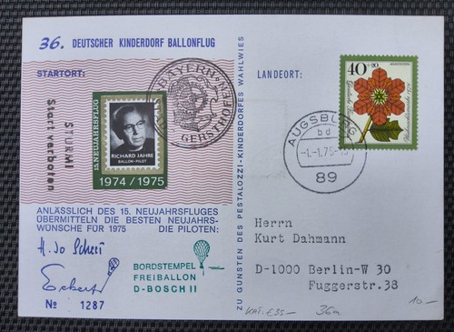 Ballonpost 1974 gersthofen - ballonpost, 1974/75