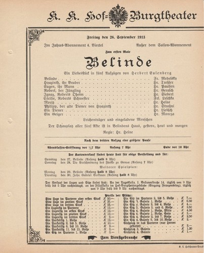 Theaterzettel herbert - theaterzettel,