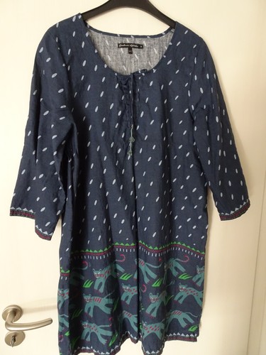 Kleid leinen baumwolle v - +,