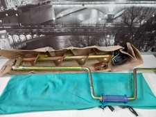 Eisbohrer klappbar mit Ersatzklingen Eis-Angel-Bohrer Loch 15cm Tiefe ca. 110cm;