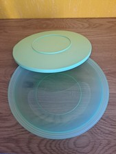 Tupperware Junge WELLE 700 ml grün flach Schüssel Teller Schale Servierschale
