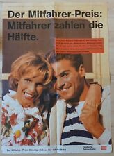 altes Poster Plakat DB Deutsche Bahn / Bundesbahn "Der Mitfahrer-Preis" DIN A 1