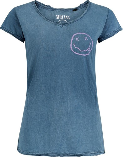 Nirvana shirt damen smile - t-shirt,