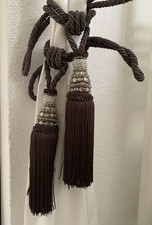 2 x Gardinenhalter Quaste Luxuriöse Kordel Raffhalter Gardinen Deko